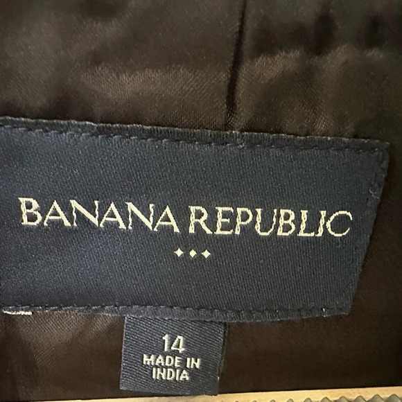 Banana Republic Women's Gray Collared Double Breasted Blazer Coat Jacket Size 14 - Picture 2 of 8